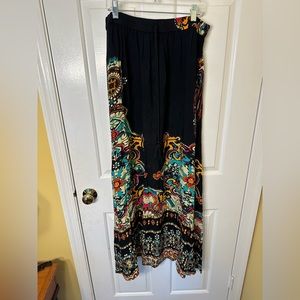 Earthbound Women's Maxi Skirt - Black and Multicolor